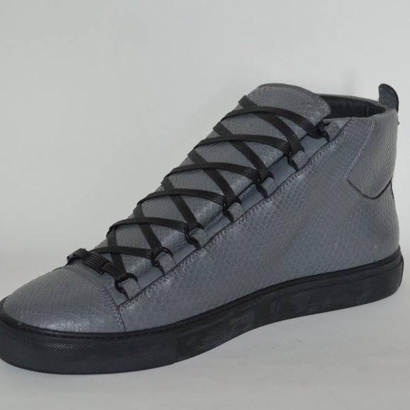 NEW BALENCIAGA HITOP PYTHON LEATHER SNEAKERS US 14 EU 47 MENS - Picture 3 of 9